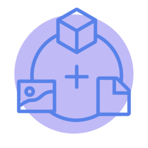 assets_icon@4x Icon representing the different types of media that can be used in the Harbor solution